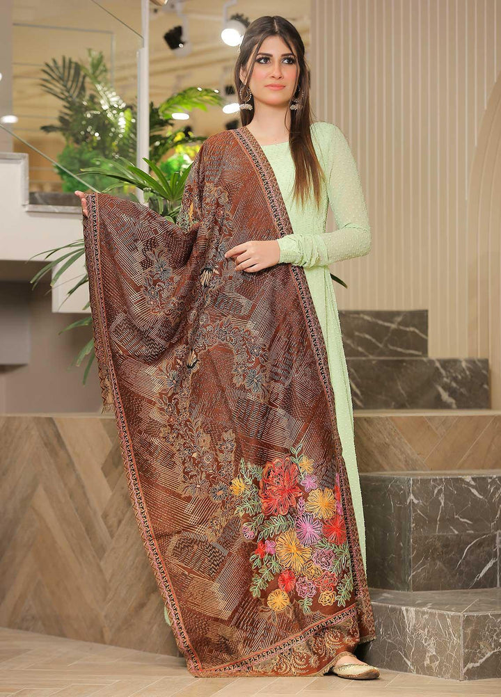 Sanaulla Exclusive Range Pashmina Shawl SU21PP MIR-37 D Brown Pure Pashmina Shawls