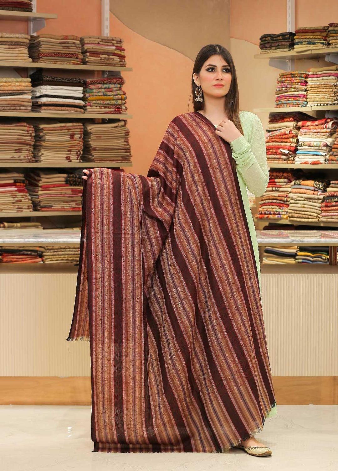 Sanaulla Exclusive Range  Pashmina  Shawl SU21PP OD-282 - Pure Pashmina Shawls