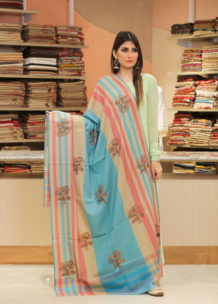 Sanaulla Exclusive Range Pashmina Shawl SU21PP Multi D-003 Pure Pashmina Shawls