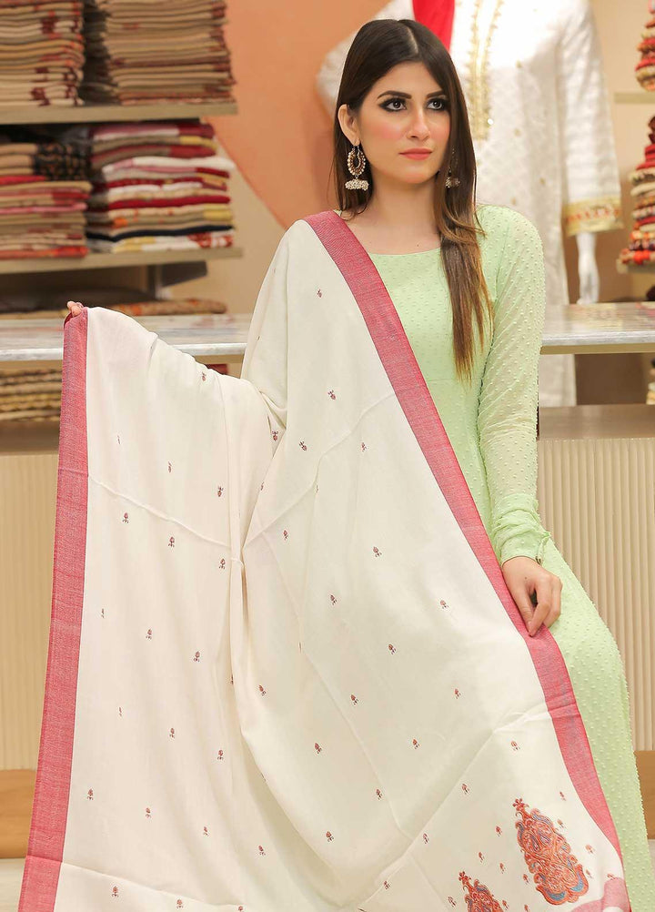 Sanaulla Exclusive Range Pashmina Shawl SU21PP MIR-11 White 4 Pure Pashmina Shawls