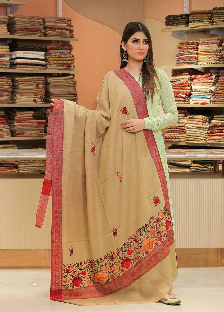 Sanaulla Exclusive Range Pashmina Shawl SU21PP MIR-18 Brown 11 Pure Pashmina Shawls