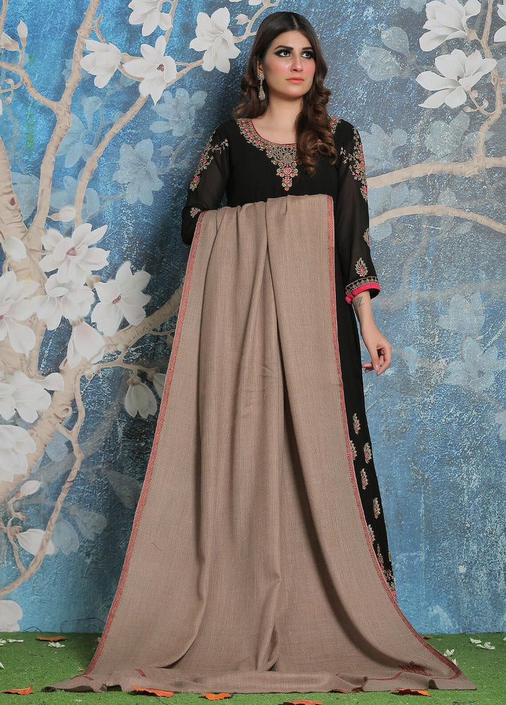Sanaulla Exclusive Range Pashmina Shawl SU21PP MIR-38 Brown 2 Pure Pashmina Shawls