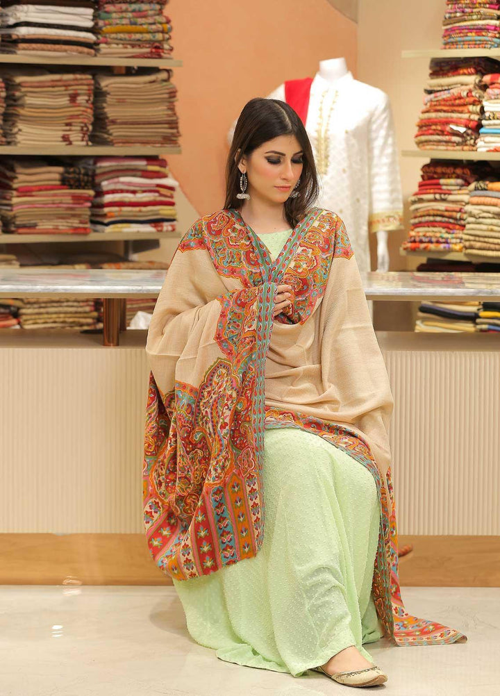 Sanaulla Exclusive Range Pashmina Shawl SU21PP AKP-19 Multi-2 Pure Pashmina Shawls