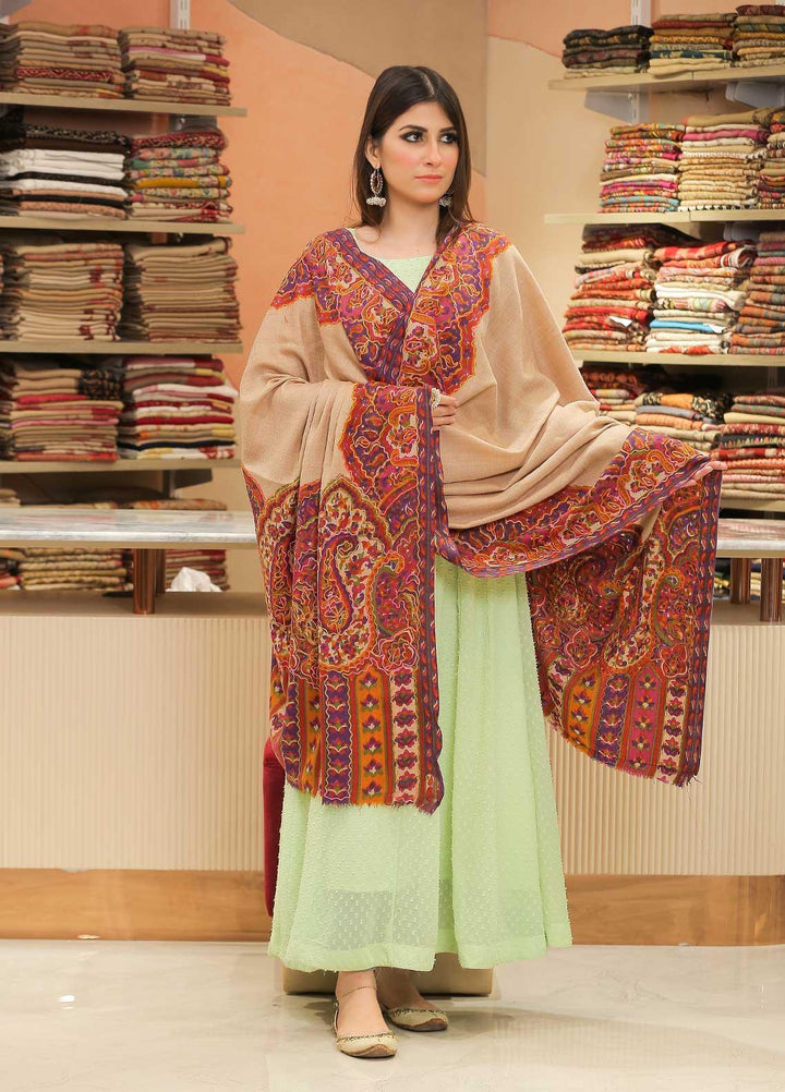 Sanaulla Exclusive Range Pashmina Shawl SU21PP AKP-19 Multi-4 Pure Pashmina Shawls