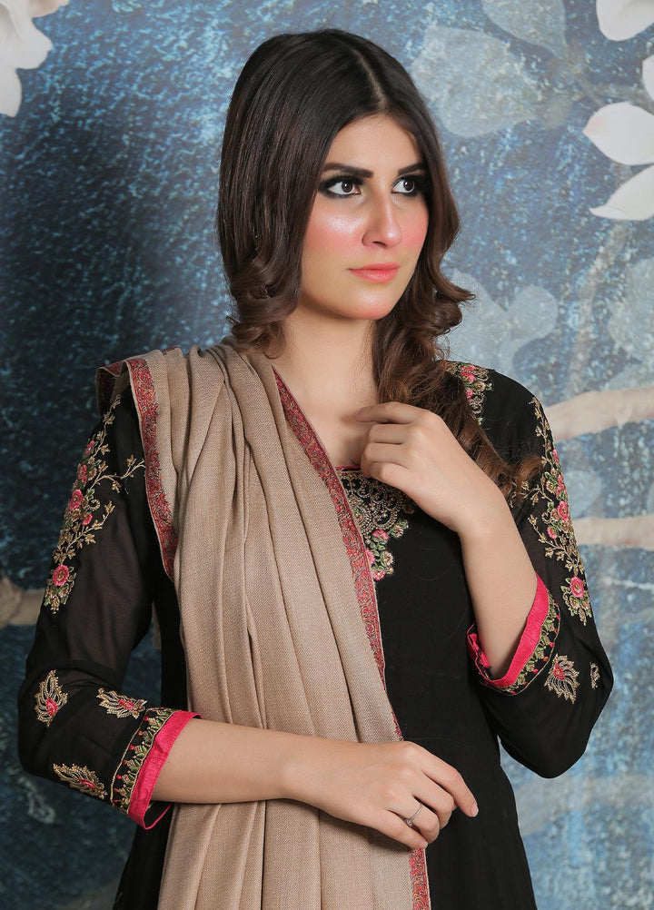 Sanaulla Exclusive Range Pashmina Shawl SU21PP AKP-29 Brown-1 Pure Pashmina Shawls