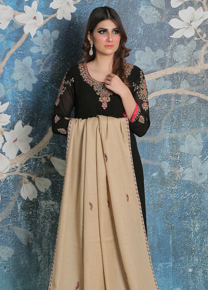 Sanaulla Exclusive Range Pashmina Shawl SU21PP AKP-34 Fawn-2 Pure Pashmina Shawls