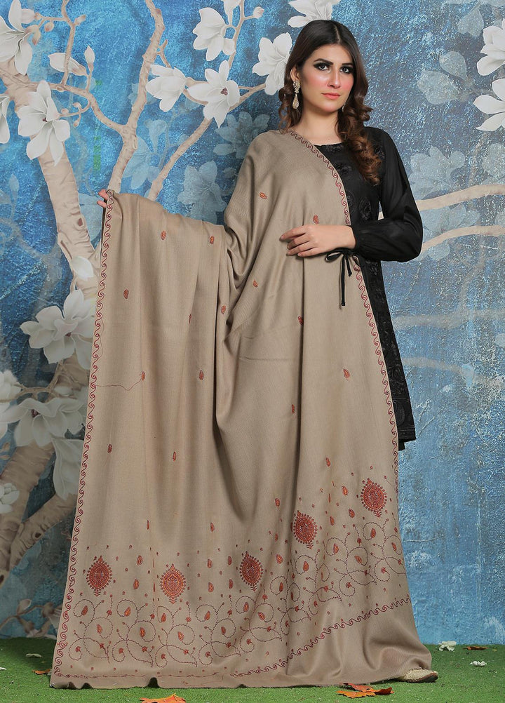 Sanaulla Exclusive Range Pashmina Shawl SU21PP AKP-34 Grey Pure Pashmina Shawls