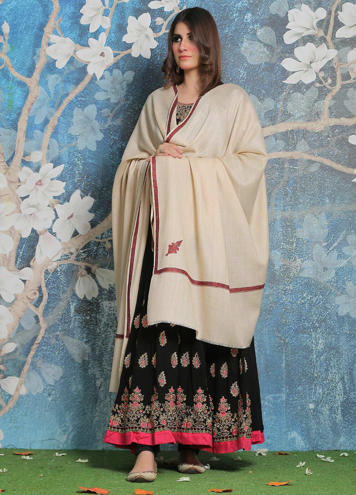 Sanaulla Exclusive Range Pashmina Shawl SU21PP AKP-36 Fawn-2 Pure Pashmina Shawls