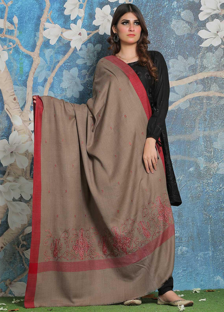 Sanaulla Exclusive Range Pashmina Shawl SU21PP MIR-11 Brown 1 Pure Pashmina Shawls