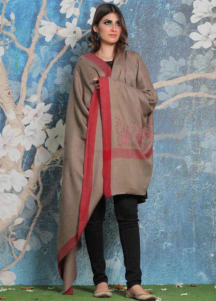 Sanaulla Exclusive Range Pashmina Shawl SU21PP MIR-11 Brown 1 Pure Pashmina Shawls