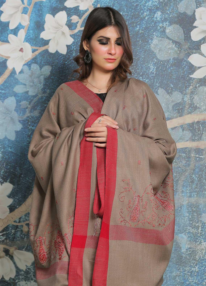 Sanaulla Exclusive Range Pashmina Shawl SU21PP MIR-11 Brown 1 Pure Pashmina Shawls