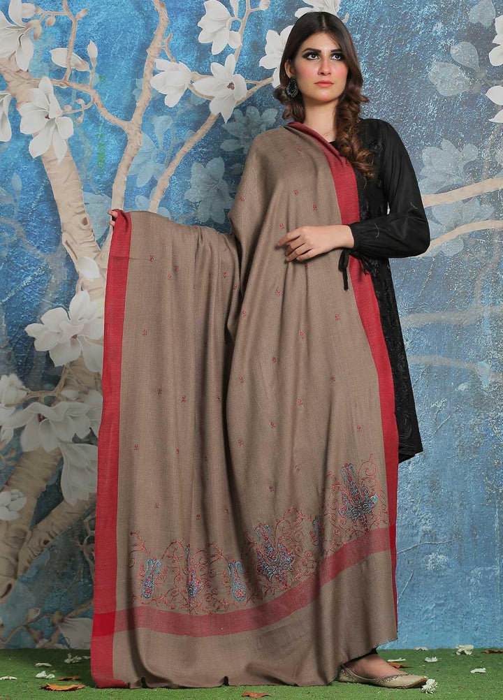 Sanaulla Exclusive Range Pashmina Shawl SU21PP MIR-11 Brown 2 Pure Pashmina Shawls
