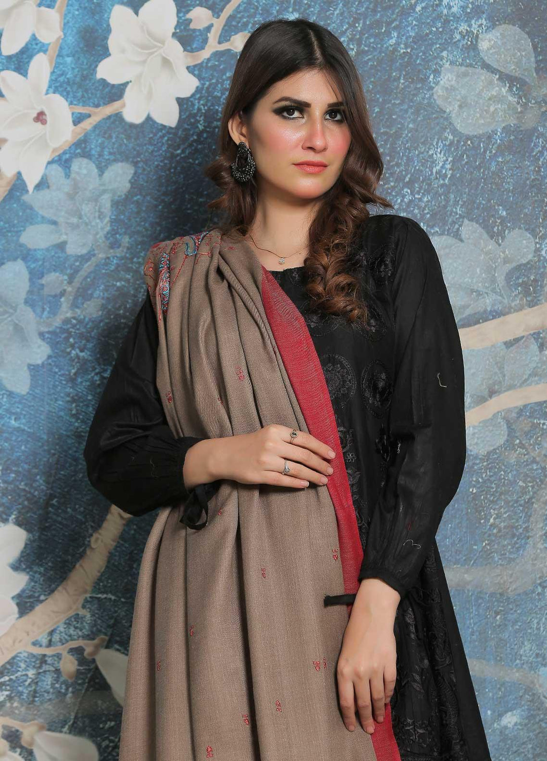 Sanaulla Exclusive Range Pashmina Shawl SU21PP MIR-11 Brown 2 Pure Pashmina Shawls