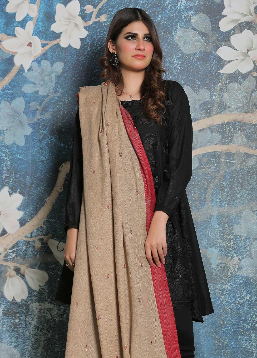 Sanaulla Exclusive Range Pashmina Shawl SU21PP MIR-11 Brown 4 Pure Pashmina Shawls