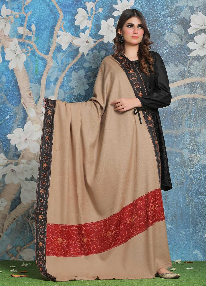 Sanaulla Exclusive Range Pashmina Shawl SU21PP MIR-19 Rust Pure Pashmina Shawls