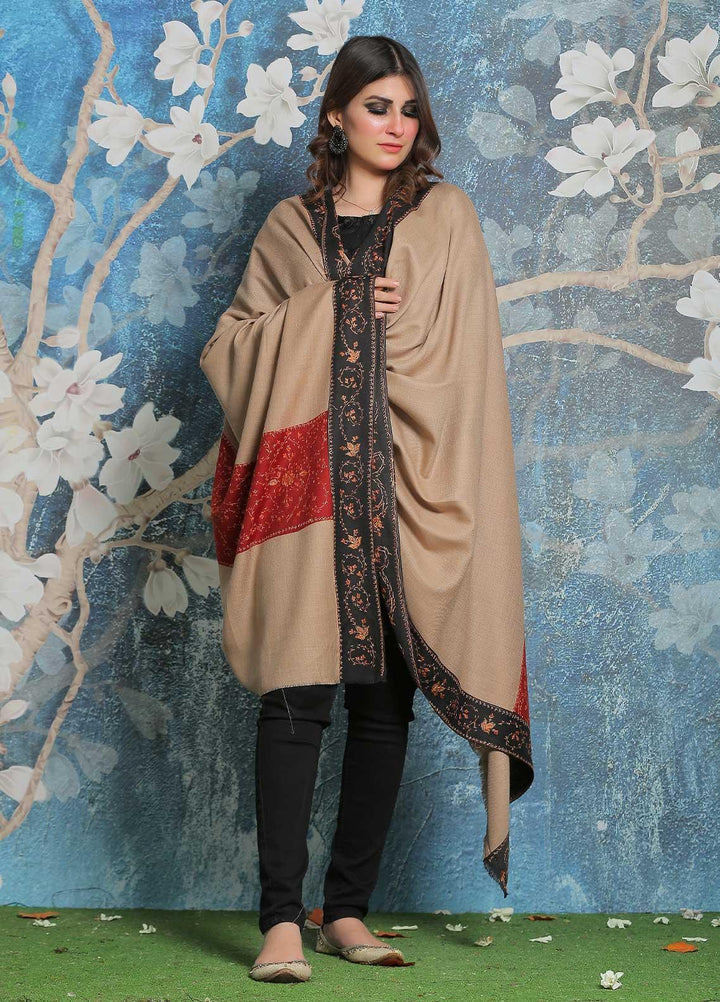 Sanaulla Exclusive Range Pashmina Shawl SU21PP MIR-19 Rust Pure Pashmina Shawls