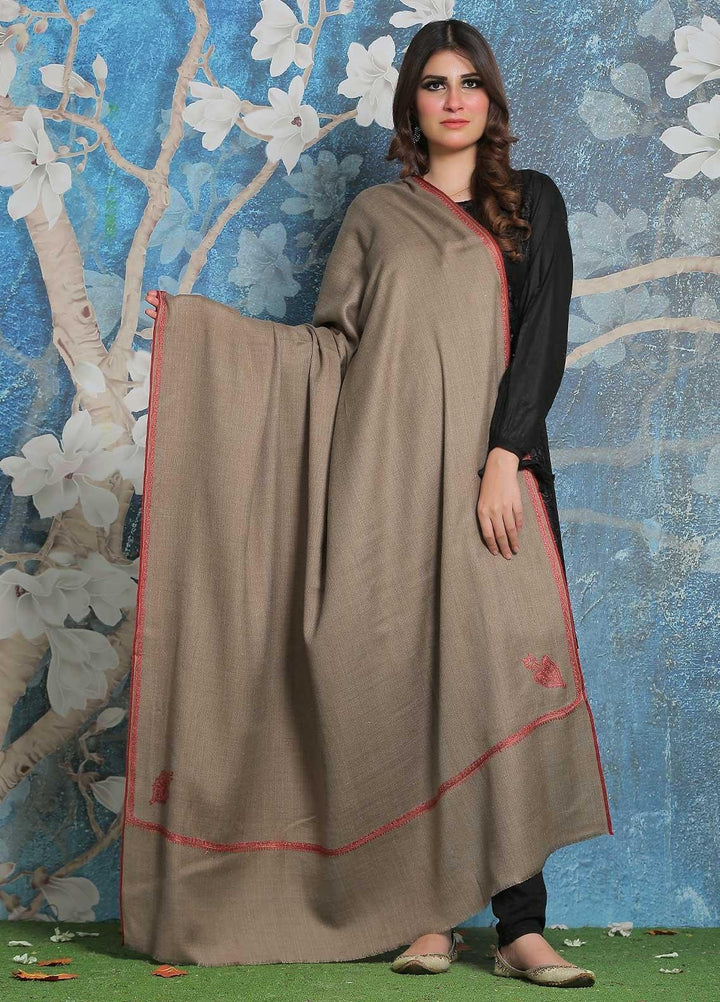Sanaulla Exclusive Range Pashmina Shawl SU21PP MIR-32 Brown 1 Pure Pashmina Shawls