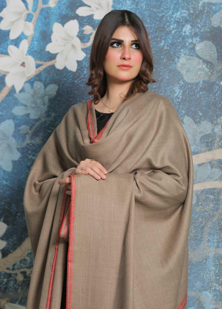 Sanaulla Exclusive Range Pashmina Shawl SU21PP MIR-32 Brown 1 Pure Pashmina Shawls