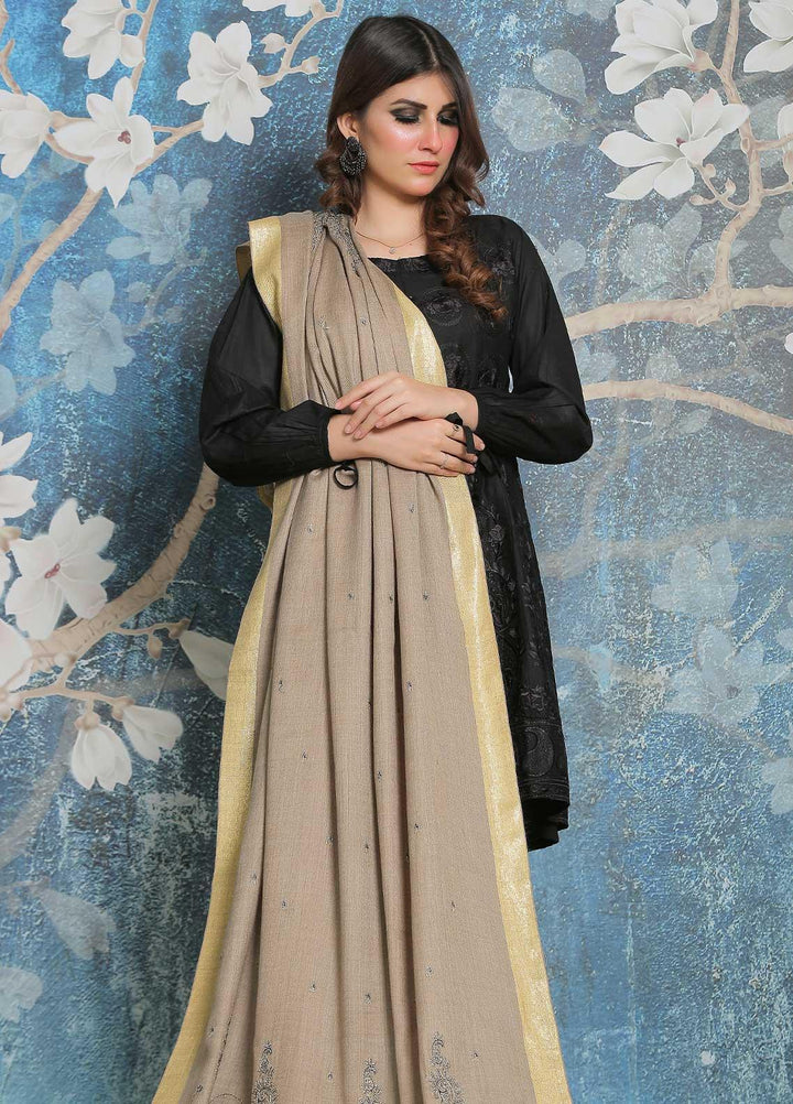 Sanaulla Exclusive Range Pashmina Shawl SU21PP MIR-41 Grey 1 Pure Pashmina Shawls