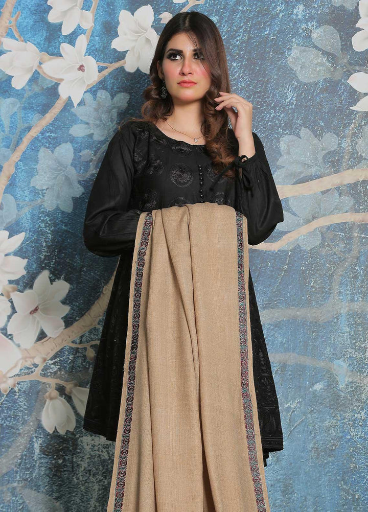 Sanaulla Exclusive Range Pashmina Shawl SU21PP AKP-07 Fawn-2 Pure Pashmina Shawls