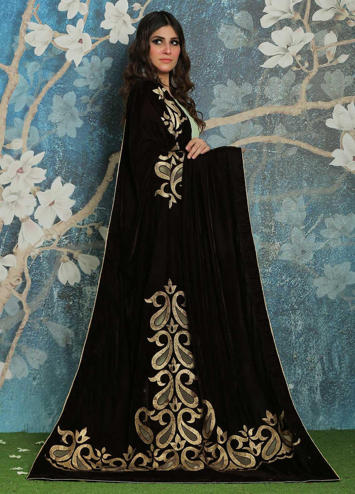 Sanaulla Exclusive Range  Pashmina  Shawl SU21PP AKP-226 Brown1 - Pure Pashmina Shawls