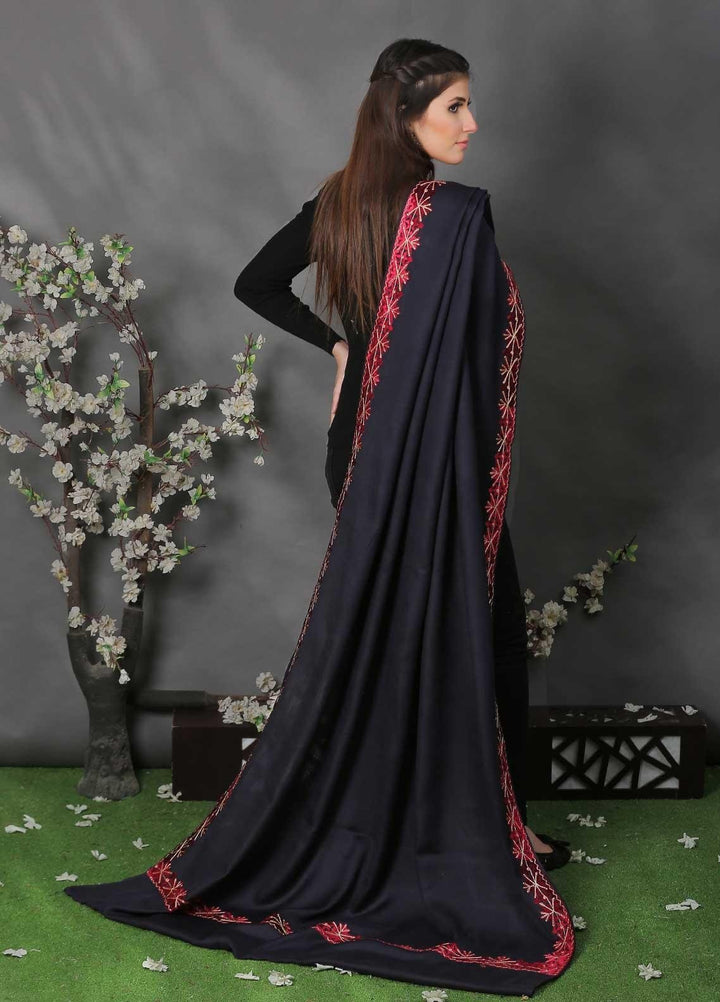 Sanaulla Exclusive Range Pashmina Shawl SU21PP AKP-40 blue Pure Pashmina Shawls