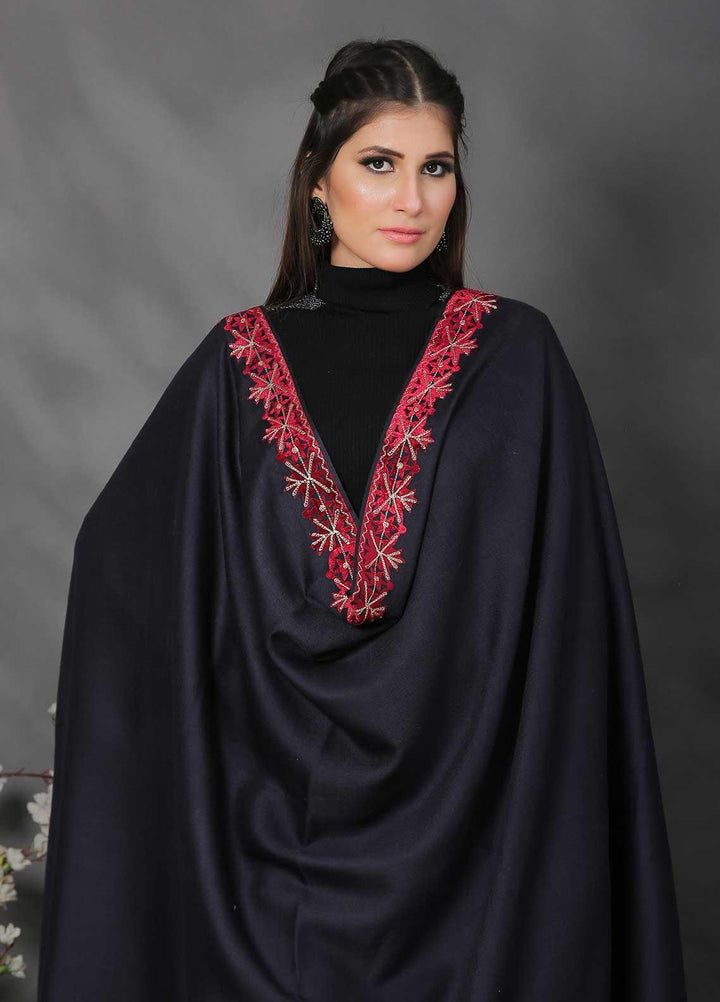 Sanaulla Exclusive Range Pashmina Shawl SU21PP AKP-40 blue Pure Pashmina Shawls