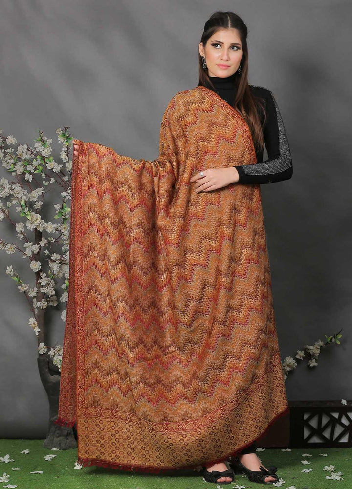 Sanaulla Exclusive Range Pashmina Shawl SU21PP AKP-50 Maroon-4 Pure Pashmina Shawls