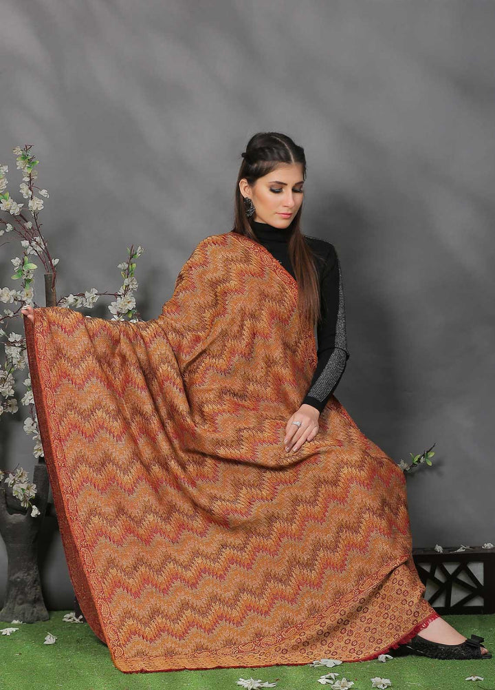 Sanaulla Exclusive Range Pashmina Shawl SU21PP AKP-50 Maroon-4 Pure Pashmina Shawls