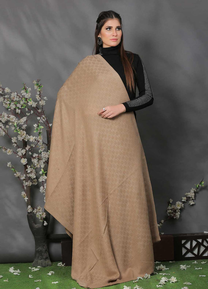 Sanaulla Exclusive Range Pashmina Shawl SU21PP AKP-52 Brown-5 Pure Pashmina Shawls