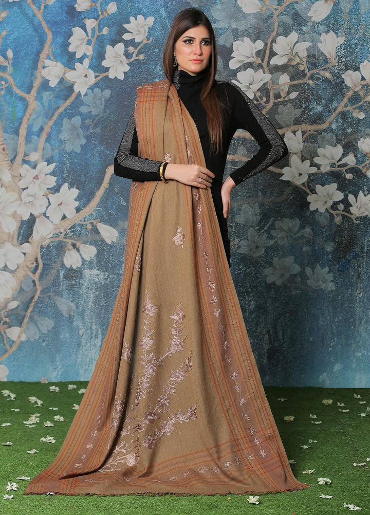 Sanaulla Exclusive Range  Pashmina  Shawl SU21PP OD-19 - Pure Pashmina Shawls