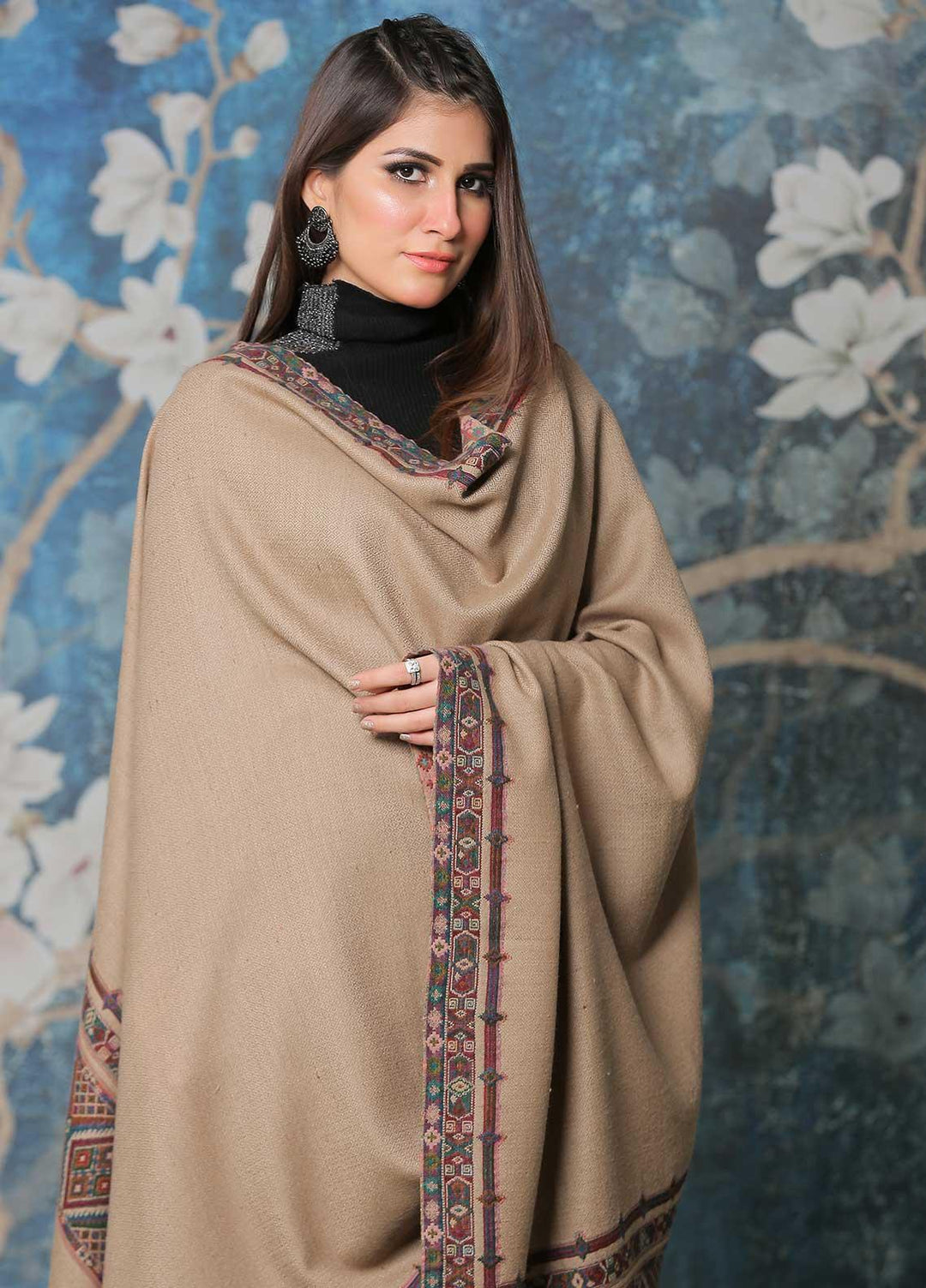 Sanaulla Exclusive Range  Pashmina  Shawl SU21PP OD-23 - Pure Pashmina Shawls