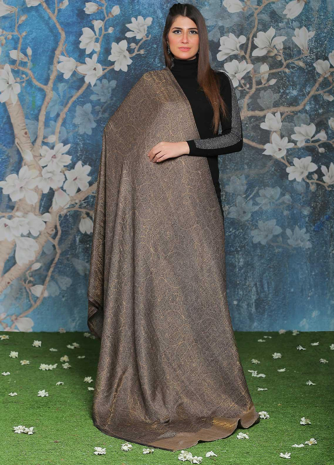 Sanaulla Exclusive Range  Pashmina  Shawl SU21PP OD-26 - Pure Pashmina Shawls