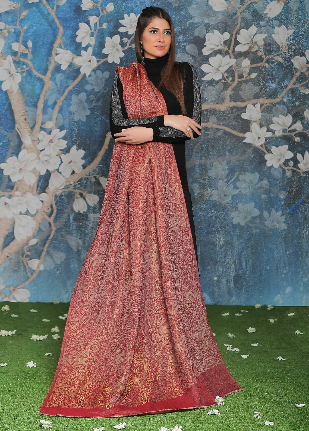 Sanaulla Exclusive Range  Pashmina  Shawl SU21PP OD-27 - Pure Pashmina Shawls