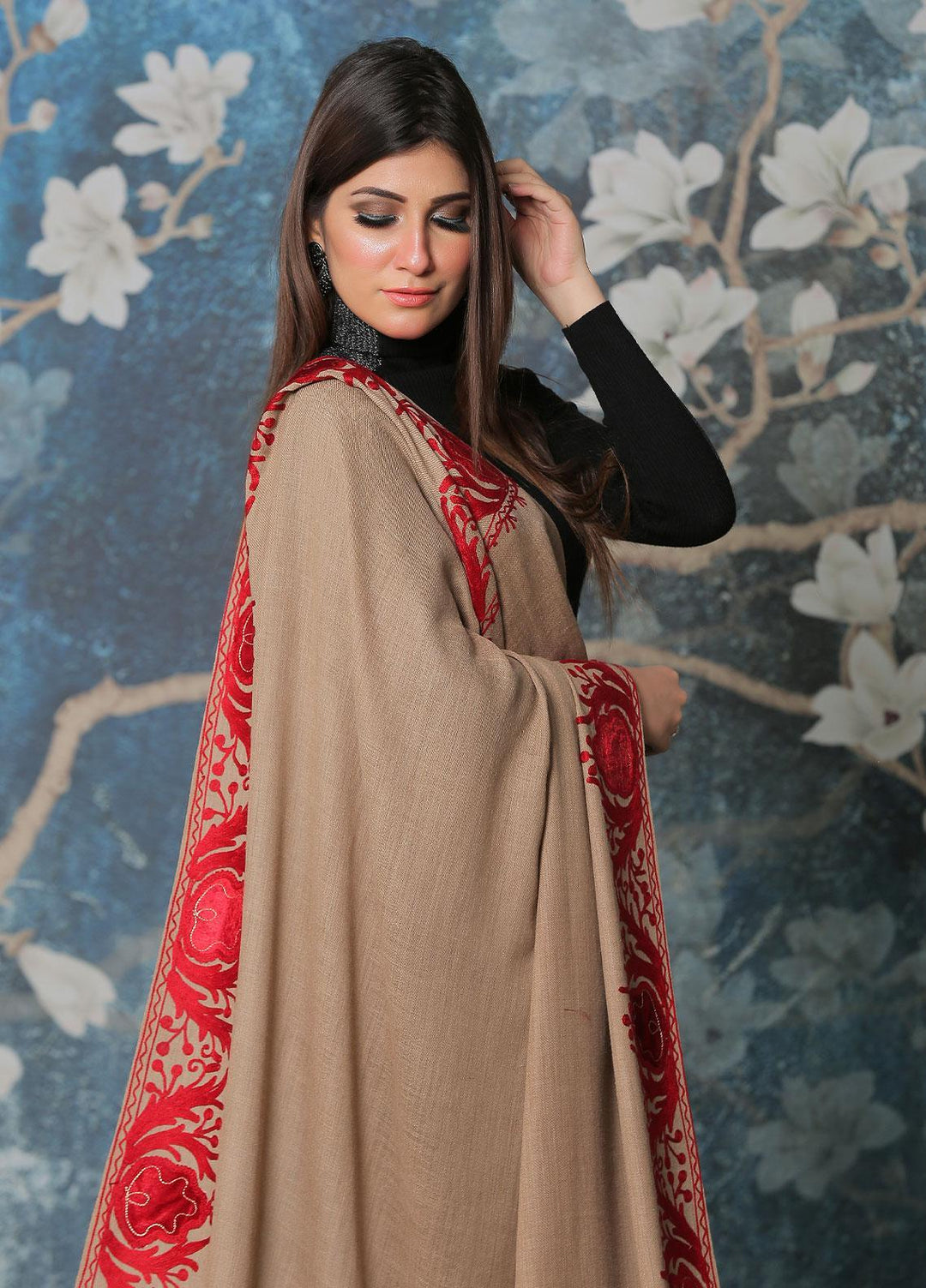 Sanaulla Exclusive Range Pashmina Shawl SU21PP  MIR-825-Mix Pure Pashmina Shawls