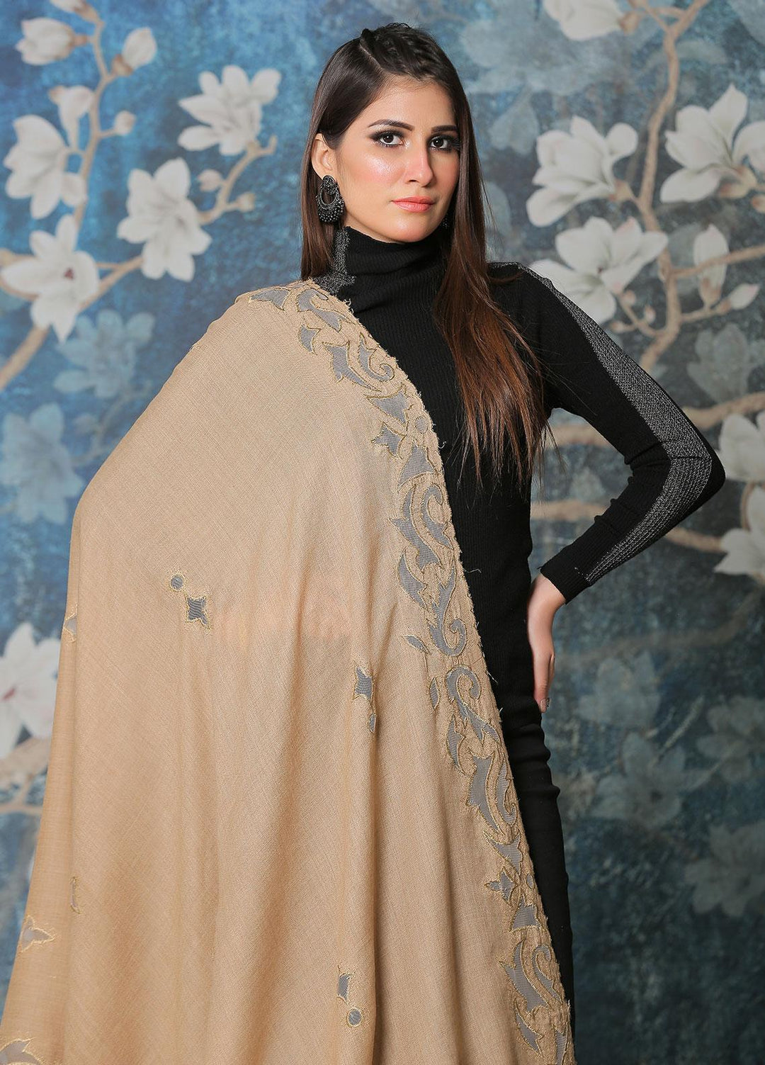 Sanaulla Exclusive Range Pashmina Shawl SU21PP  MIR-828-Mix Pure Pashmina Shawls