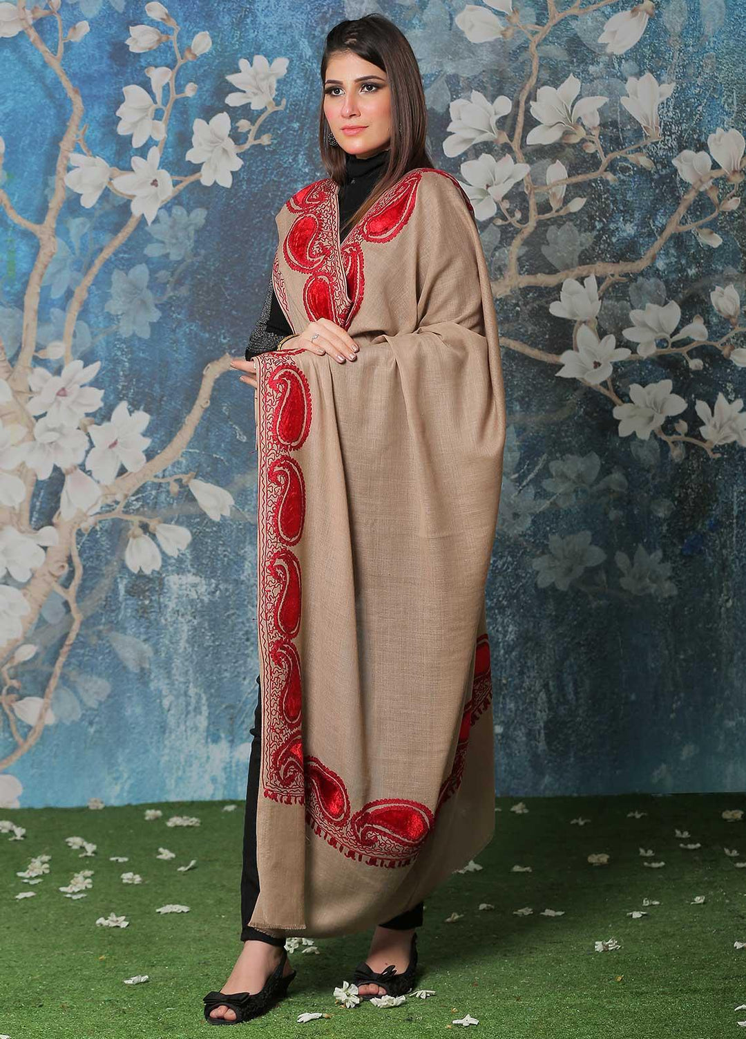 Sanaulla Exclusive Range Pashmina Shawl SU21PP  MIR-831-Mix Pure Pashmina Shawls