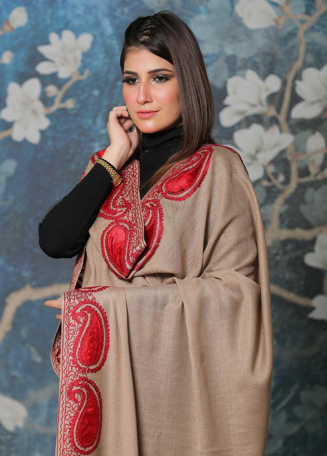 Sanaulla Exclusive Range Pashmina Shawl SU21PP  MIR-831-Mix Pure Pashmina Shawls