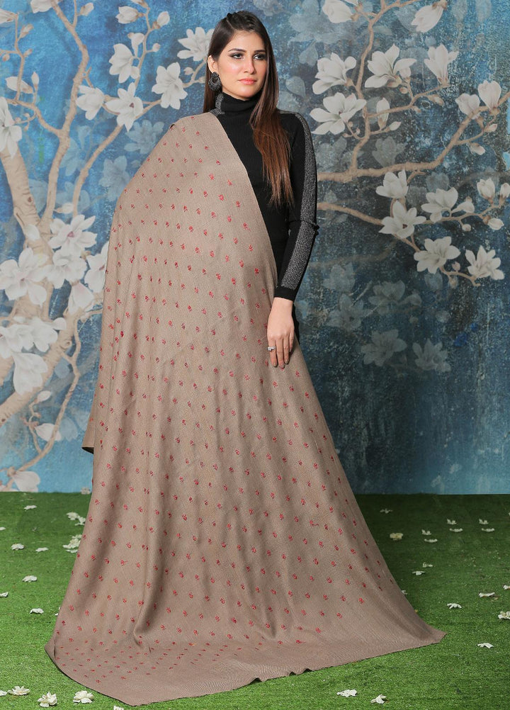 Sanaulla Exclusive Range Pashmina Shawl SU21PP MIR-07 Brown 1 Pure Pashmina Shawls