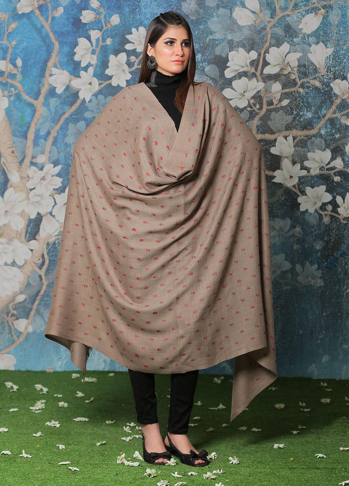 Sanaulla Exclusive Range Pashmina Shawl SU21PP MIR-07 Brown 1 Pure Pashmina Shawls