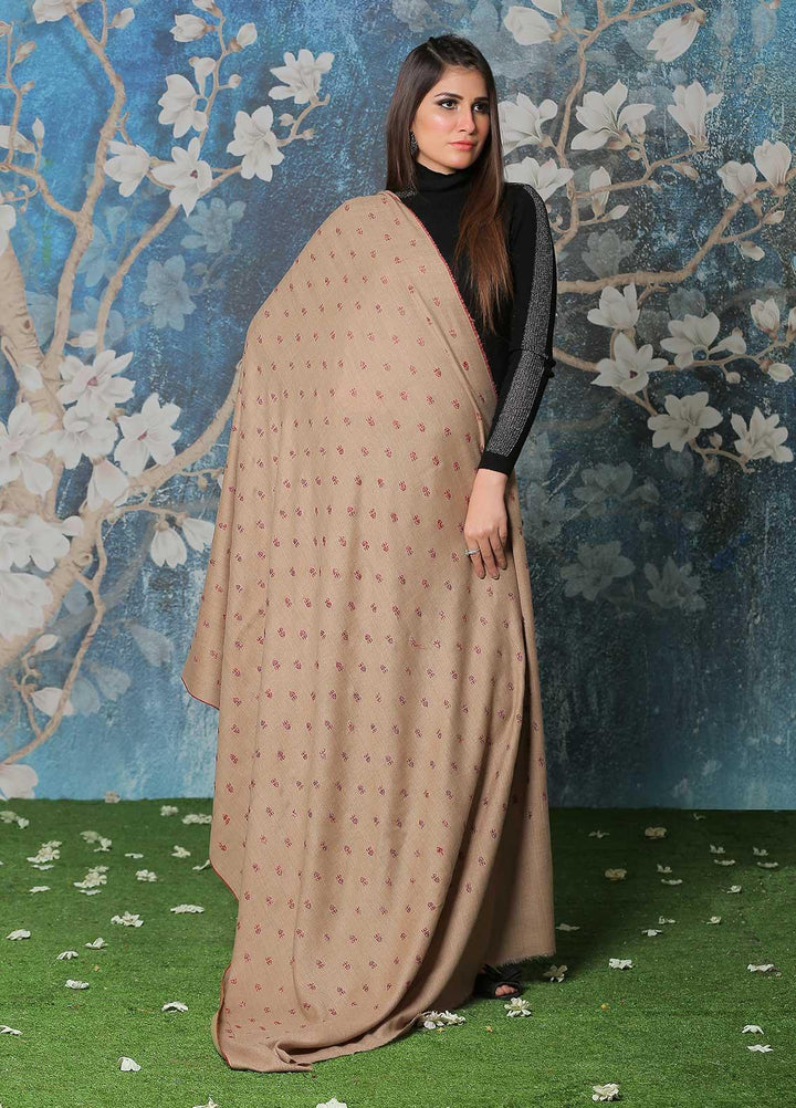 Sanaulla Exclusive Range Pashmina Shawl SU21PP MIR-07 Brown 2 Pure Pashmina Shawls