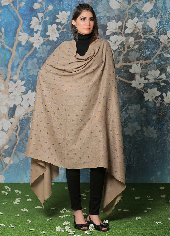 Sanaulla Exclusive Range Pashmina Shawl SU21PP MIR-07 Brown 3 Pure Pashmina Shawls