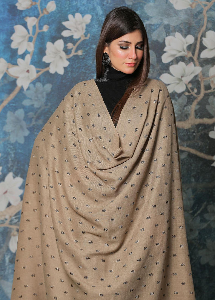 Sanaulla Exclusive Range Pashmina Shawl SU21PP MIR-07 Brown 4 Pure Pashmina Shawls