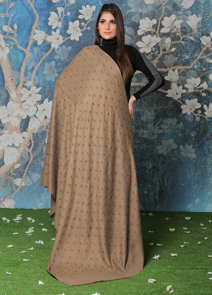 Sanaulla Exclusive Range Pashmina Shawl SU21PP MIR-07 Brown 6 Pure Pashmina Shawls