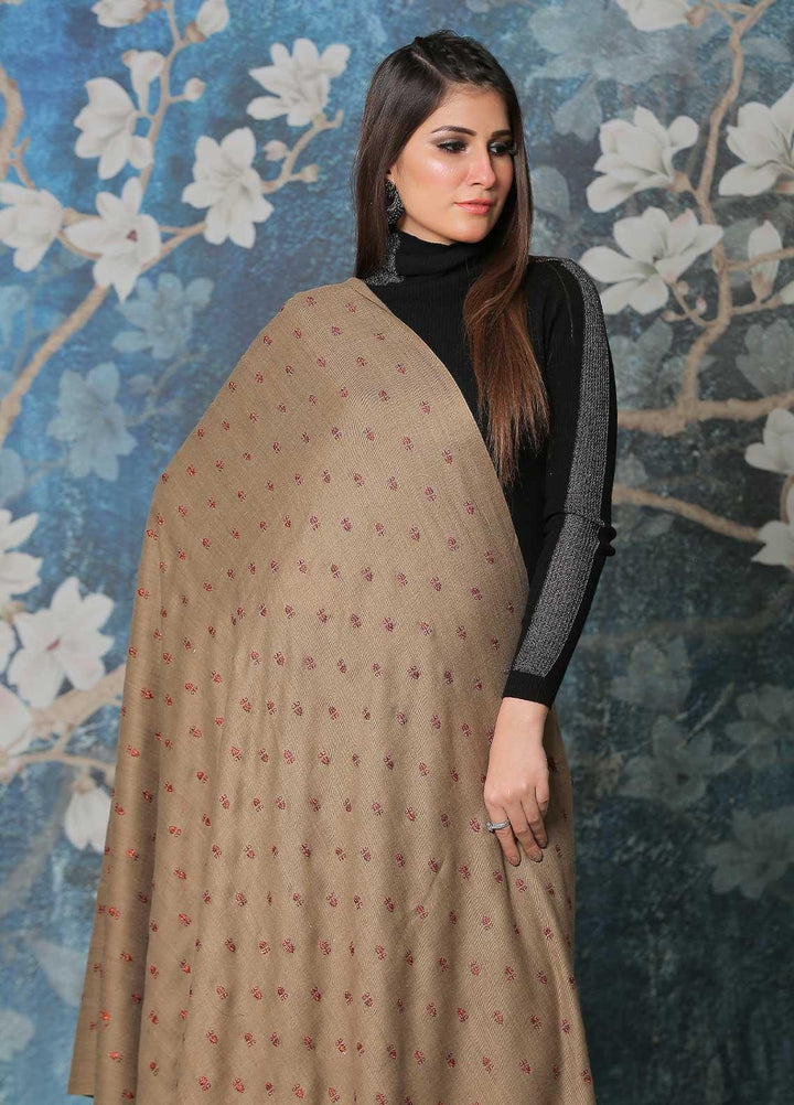 Sanaulla Exclusive Range Pashmina Shawl SU21PP MIR-07 Brown 6 Pure Pashmina Shawls
