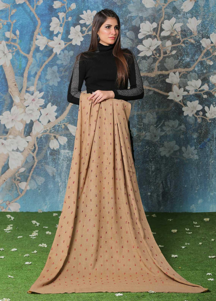 Sanaulla Exclusive Range Pashmina Shawl SU21PP MIR-07 Brown 8 Pure Pashmina Shawls