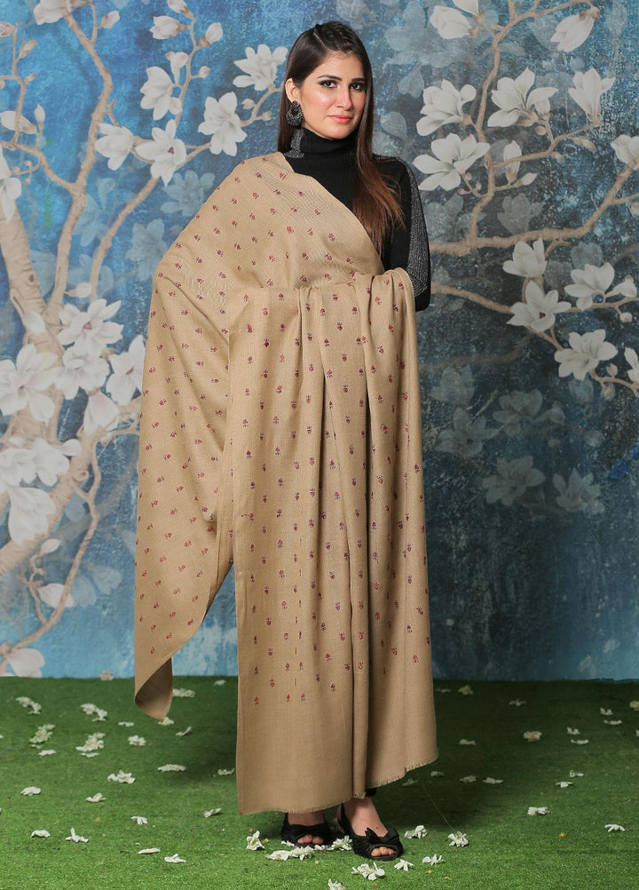 Sanaulla Exclusive Range Pashmina Shawl SU21PP MIR-07 Brown 14 Pure Pashmina Shawls