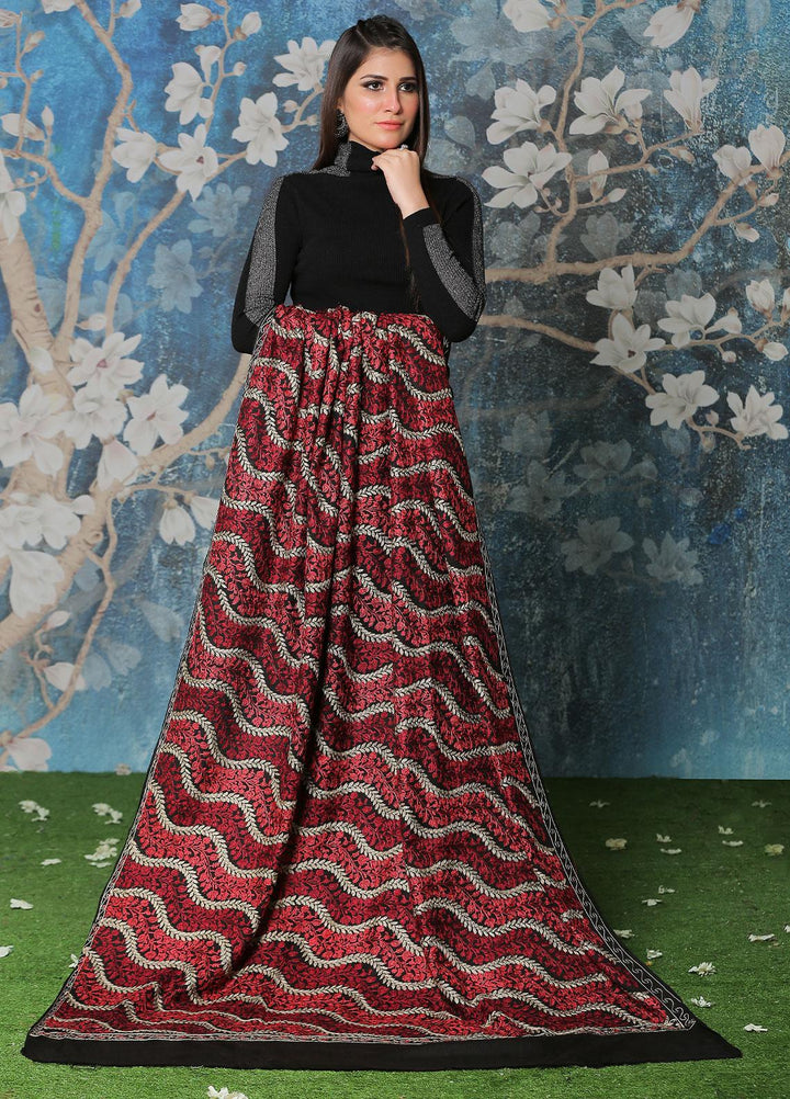 Sanaulla Exclusive Range Pashmina Shawl SU21PP AKP-31 Black Pure Pashmina Shawls