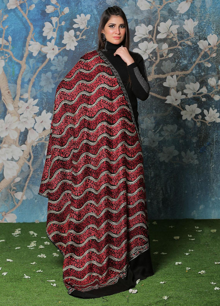 Sanaulla Exclusive Range Pashmina Shawl SU21PP AKP-31 Black Pure Pashmina Shawls