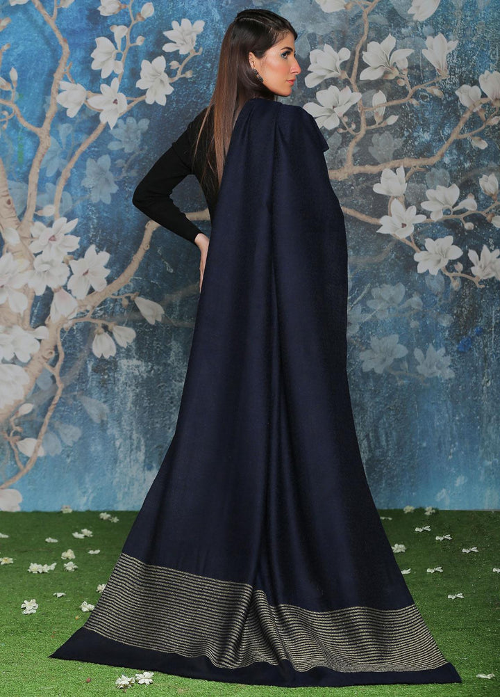 Sanaulla Exclusive Range Pashmina Shawl SU21PP AKP-47 Blue-2 Pure Pashmina Shawls